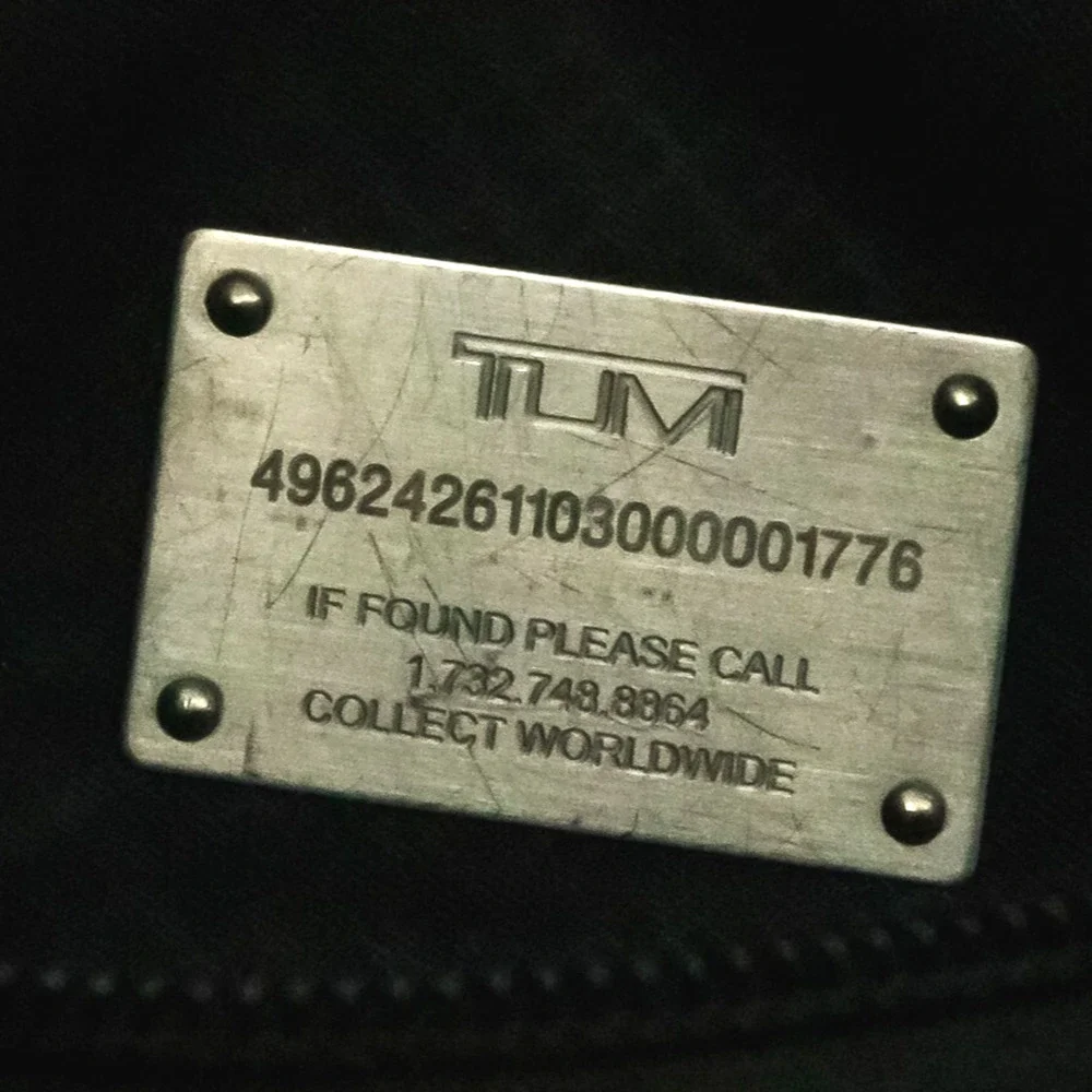 Tumi Black Leather Padded Laptop Pockets Business Travel Tote Bag Briefcase